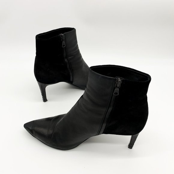 RAG & BONE Beha Paneled Leather Suede Ankle Boots - Picture 11 of 12